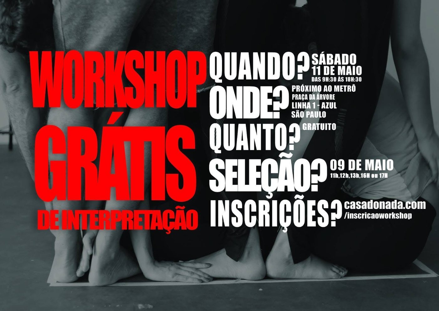 Vai rolar um novo Workshop aqui em São Paulo. Ano passado não rolou, mas esse ano vai…